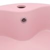 vidaXL Lavabo de luxe avec trop-plein Rose mat 36x13 cm Céramique