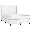 vidaXL Sommier &agrave; lattes de lit avec matelas Blanc 140x190cm Similicuir