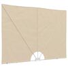 vidaXL Auvent lat&eacute;ral pliable de terrasse Cr&egrave;me 240 x 160 cm