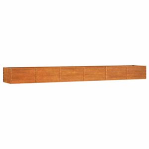 vidaXL Lit sur&eacute;lev&eacute; de jardin rouill&eacute; 480x80x45 cm acier corten