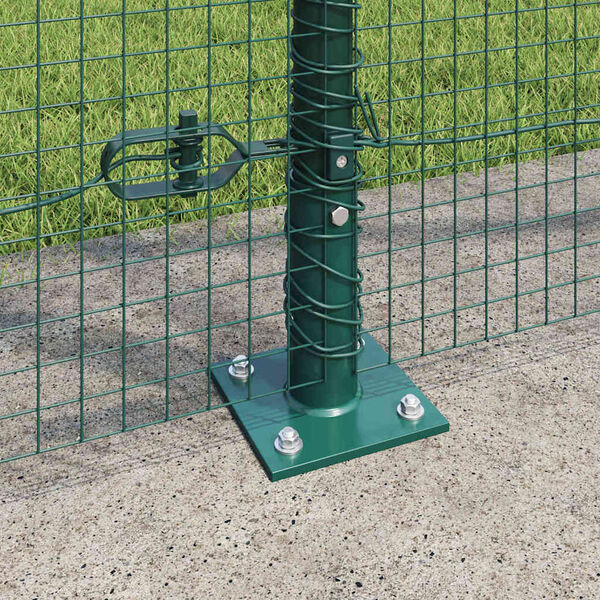 vidaXL Poteau de cl&ocirc;ture. Vert 25 x 1,5 m (19 x 19 mm maillage) Acier