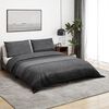 vidaXL Ensemble de housse de couette gris foncé 260x220 cm Coton