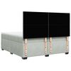 vidaXL Sommier &agrave; lattes de lit et matelas Gris clair 200x200cm Velours