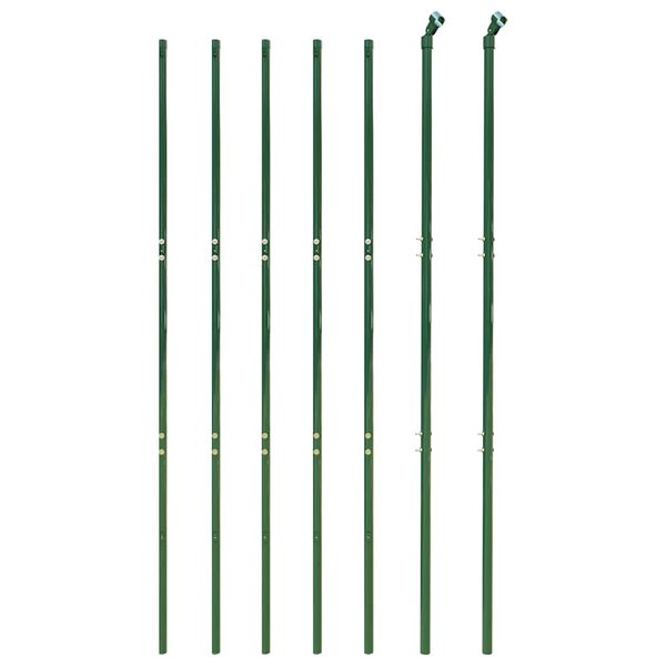 vidaXL Clôture en treillis métallique vert 2x10 m acier galvanisé