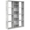 vidaXL S&eacute;parateur de pi&egrave;ce/Biblioth&egrave;que Gris b&eacute;ton Bois d&rsquo;ing&eacute;nierie