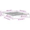 vidaXL Cadre de lit Marron 160 x 210 cm Pin massif