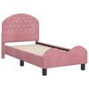 vidaXL Cadre de lit pour tout-petit avec t&ecirc;te de lit Rose 70 x 140 cm