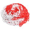 vidaXL Cha&icirc;ne d'avertissement Rouge et blanc 100 m &Oslash;4 mm Plastique