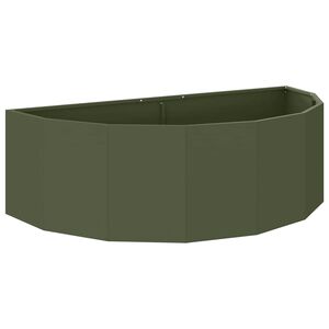 vidaXL Jardini&egrave;re Vert olive 120 x 60 x 35 cm Acier