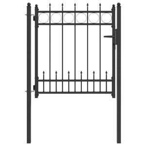 vidaXL Porte de Cl&ocirc;ture HORST Acier Noir Verrouillable