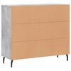 vidaXL Buffet gris b&eacute;ton 90x34x80 cm bois d'ing&eacute;nierie