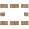 vidaXL Ensemble meuble TV 8 pcs Ch&ecirc;ne artisanal Bois d'ing&eacute;nierie