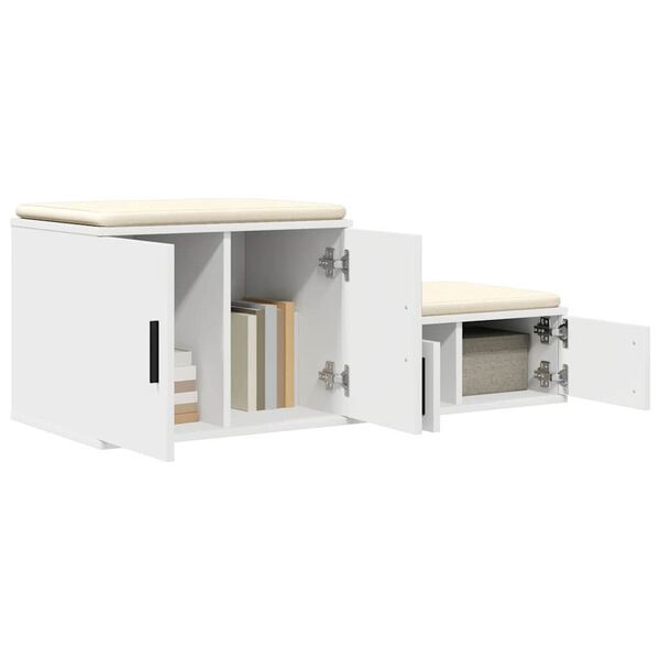 vidaXL Armoire de rangement 2 pcs Blanc 108 x 41 x 40 cm