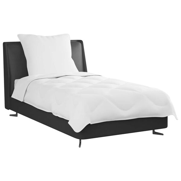 vidaXL Duvet d'&eacute;t&eacute; simple avec oreiller 2 pcs Blanc Microfibre
