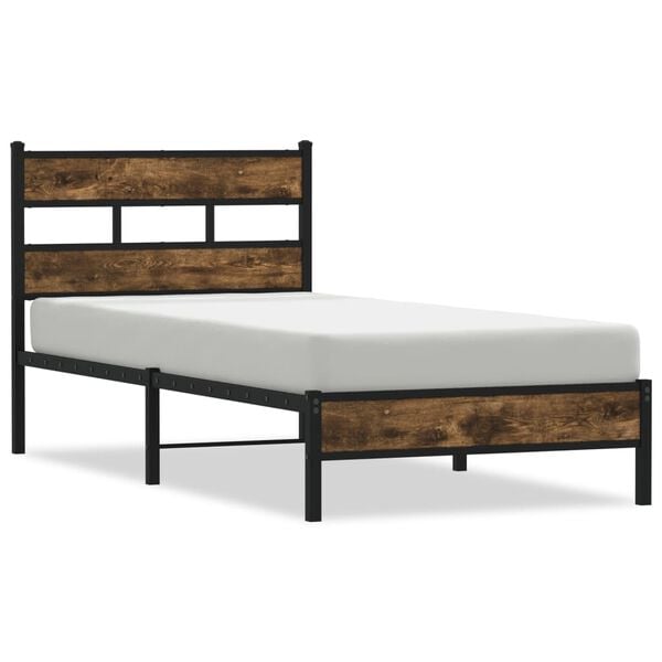 vidaXL Cadre de lit sans matelas avec t&ecirc;te de lit 80x200 cm