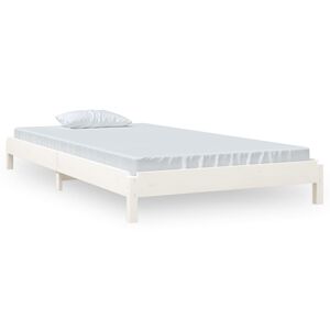 vidaXL Lit empilable sans matelas blanc 100x200 cm bois de pin massif