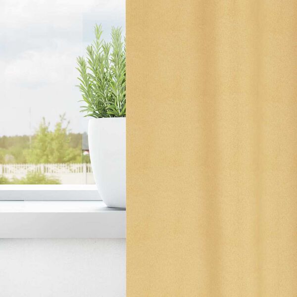 vidaXL Rideaux occultants avec anneaux 2 pcs Beige 260 x 140 cm