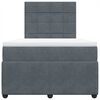 vidaXL Sommier &agrave; lattes de lit et matelas gris fonc&eacute; 120x190cm velours