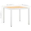 vidaXL Salon de jardin 5 pcs r&eacute;sine tress&eacute;e blanc