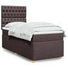 vidaXL Sommier &agrave; lattes de lit avec matelas Marron fonc&eacute; 80x200 cm