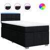 vidaXL Sommier &agrave; lattes de lit et matelas Noir 80x200 cm Tissu