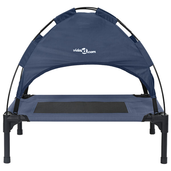 vidaXL Lit pour Chien Bleu marine 76 x 62 x 70,5 cm Acier