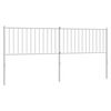 vidaXL T&ecirc;te de lit de remplacement m&eacute;tal blanc 193 cm