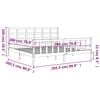 vidaXL Cadre de lit sans matelas blanc 200x200 cm bois massif de pin
