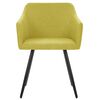 vidaXL Chaises &agrave; manger lot de 6 vert tissu