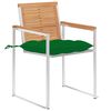 vidaXL Chaises de jardin avec coussins lot de 2 Teck solide et acier
