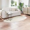 vidaXL Tapis de surface HUARTE Cr&egrave;me 100 x 200 cm Polyester