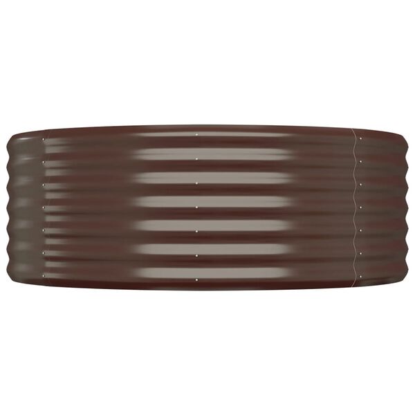 vidaXL Lit sur&eacute;lev&eacute; de jardin Acier galvanis&eacute; marron