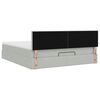 VidaXL Cadre de lit ottoman avec matelas gris clair 160x200 cm velours