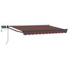 vidaXL Store r&eacute;tractable manuel avec LEDs Marron et anthracite 3 x 2 m