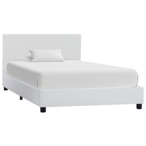 vidaXL Cadre de lit Blanc Similicuir 100 x 200 cm