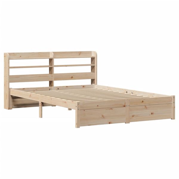 vidaXL Cadre de lit avec t&ecirc;te de lit sans matelas 120x190 cm