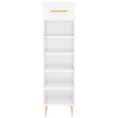 vidaXL Armoire à chaussure Blanc brillant 30x35x105 cm Bois ingénierie