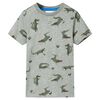 T-shirt pour enfants m&eacute;lange kaki clair 116