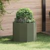 vidaXL Jardini&egrave;re Vert olive 60 x 60 x 50 cm Acier