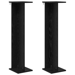 vidaXL Support de Plante Ch&ecirc;ne Noir 25 x 25,5 x 100,5 cm