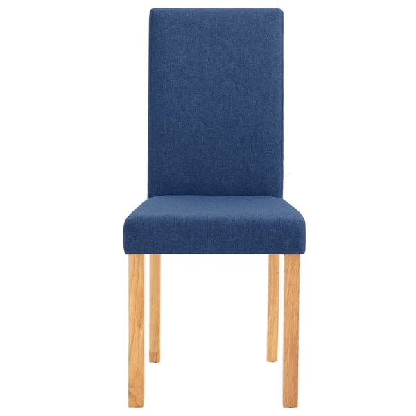 vidaXL Chaises &agrave; manger lot de 2 bleu tissu
