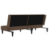 vidaXL Canap&eacute;-lit &agrave; 2 places avec tabouret Marron Tissu microfibre