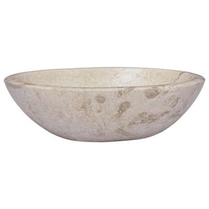 vidaXL Lavabo Cr&egrave;me 53x40x15 cm Marbre