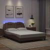 vidaXL Cadre de lit Viana avec LED sans matelas marron 140x200 cm