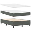 vidaXL Lit &agrave; ressorts avec matelas Gris fonc&eacute; 120 x 200 cm tissu