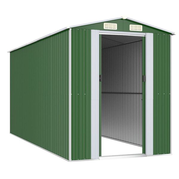 vidaXL Abri de jardin Vert 192x440x223 cm Acier galvanis&eacute;