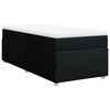 vidaXL Sommier &agrave; lattes de lit et matelas Noir 80x200 cm Tissu