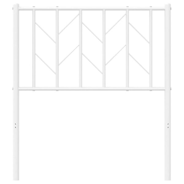 vidaXL T&ecirc;te de lit de remplacement m&eacute;tal blanc 75 cm