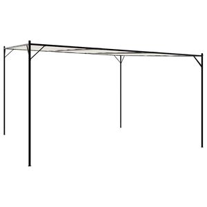 vidaXL Belv&eacute;d&egrave;re blanc 4x4 m 180 g/m&sup2; tissu et acier