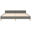 vidaXL Cadre de lit sans matelas gris fonc&eacute; 160x200 cm tissu